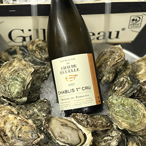 Huître Gillardeau acompagné de notre chablis 1er Cru